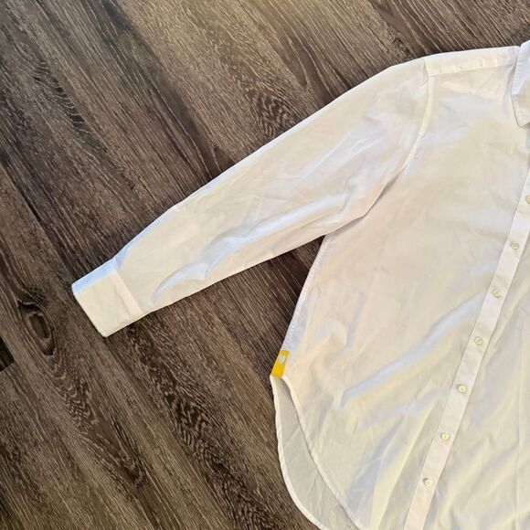 Kerri Rosenthal Mia Shirt Imperfect Heart Pocket in White - Picture 2 of 9